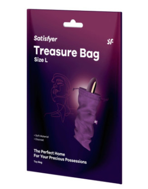 Sac de rangement sextoys violet taille L Treasure Bag Satisfyer