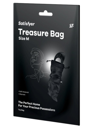 Sac de rangement sextoys noir taille M Treasure Bag Satisfyer