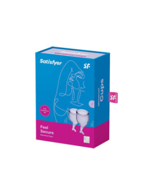 2 coupes menstruelles Satisfyer Lilas FEEL SECURE