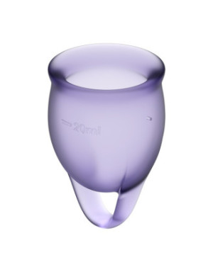 2 coupes menstruelles Satisfyer Light Violet FEEL CONFIDENT