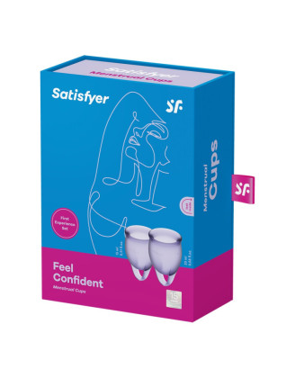 2 coupes menstruelles Satisfyer Light Violet FEEL CONFIDENT