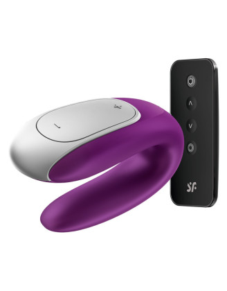 Sextoy de couple vibrant USB connecté Double Fun violet
