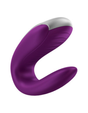 Sextoy de couple vibrant USB connecté Double Fun violet