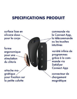 Stimulateur clitoridien connecté USB avec télécommande Little Secret Satisfyer