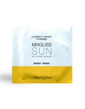 Dosette 2 En 1 Lubrifiant Et Huile De Massage Silicone Mixgliss Sun Monoï  4 ML