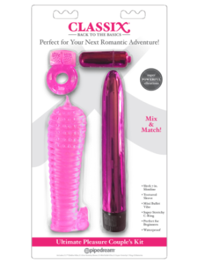 Coffret 4 sextoys rose Classix