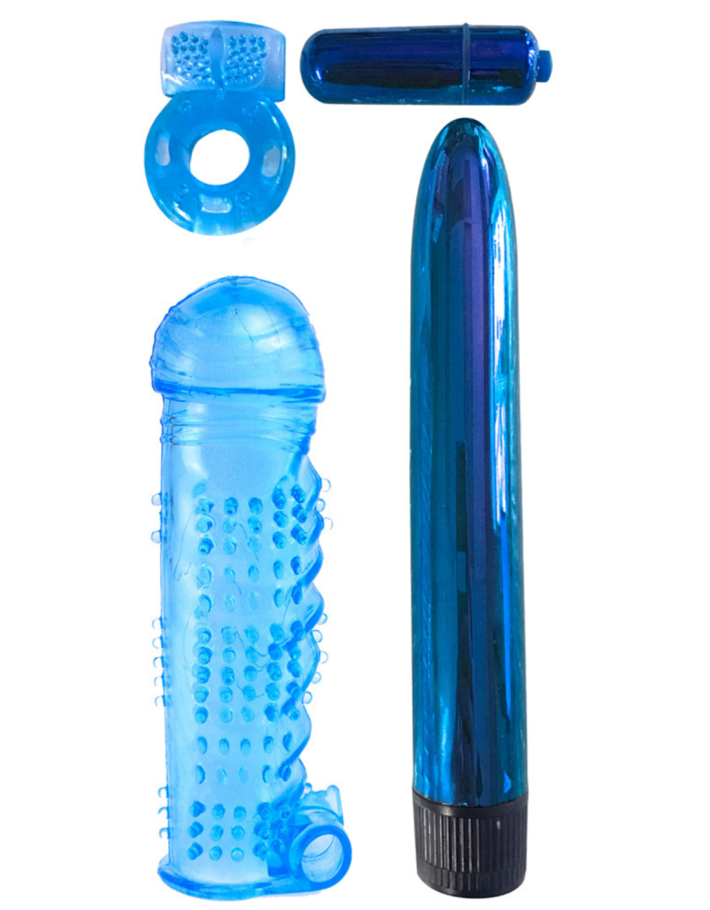 Coffret 4 sextoys bleu Classix