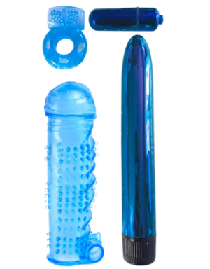 Coffret 4 sextoys bleu Classix