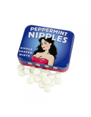 Boite de bonbons à la menthe en forme de seins, sans sucre