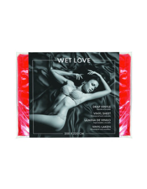 Drap vinyle rouge 200x220 cm