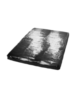 Drap de lit en vinyle noir 200 x 230 cm 