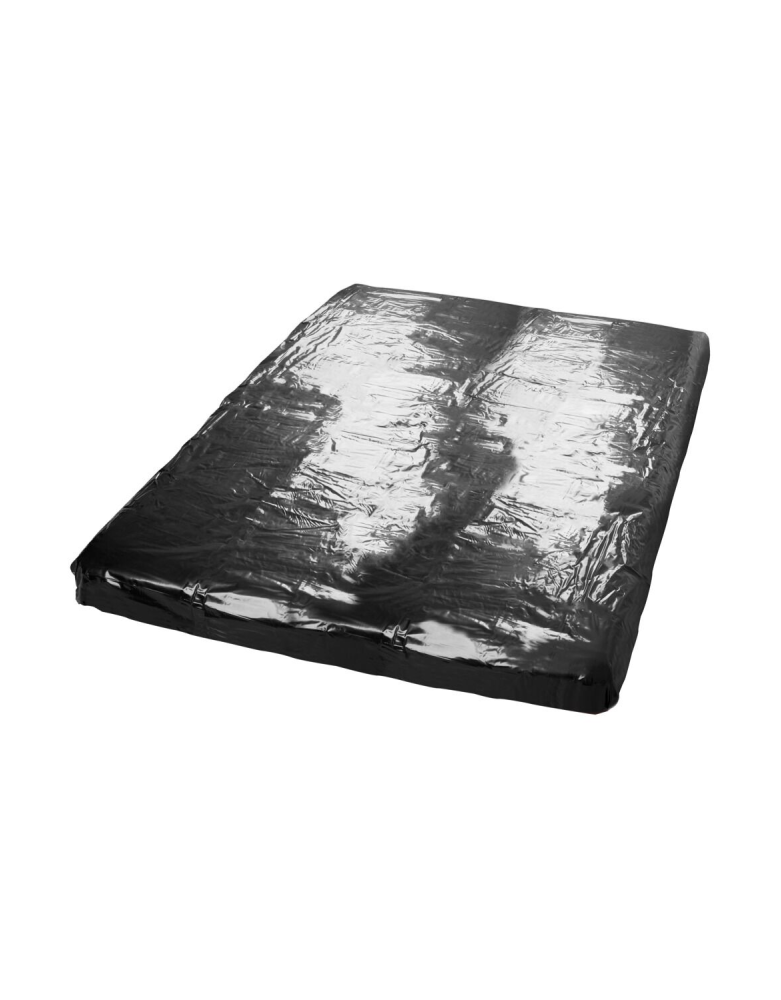 Drap de lit en vinyle noir 200 x 230 cm 