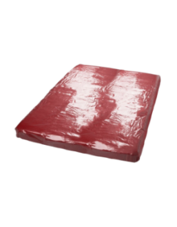 Drap de lit en vinyle rouge 200 x 230 cm