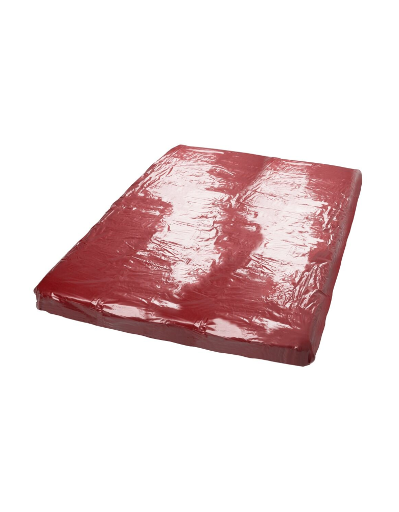 Drap de lit en vinyle rouge 200 x 230 cm