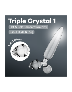 Gode en verre Triple Crystal 1 - Satisfyer