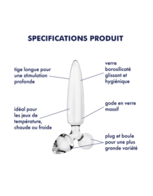 Gode en verre Triple Crystal 1 - Satisfyer