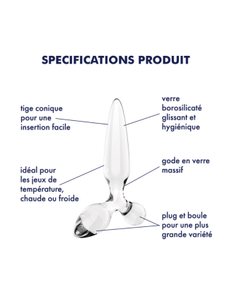 Gode en verre Triple Crystal 2 - Satisfyer