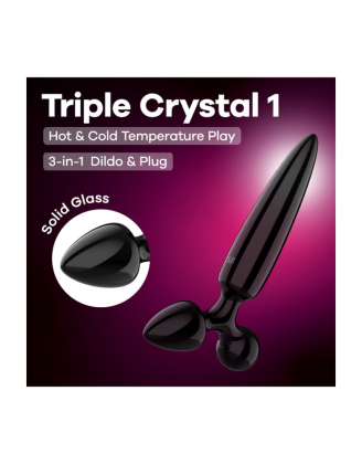 Gode en verre Triple Crystal 1 - Satisfyer