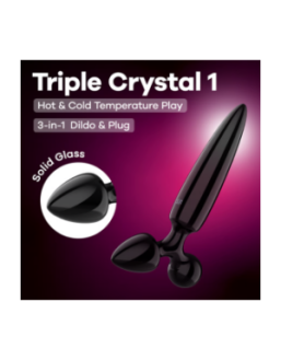 Gode en verre Triple Crystal 1 - Satisfyer
