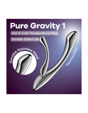 Gode en acier inoxydable Pure Gravity 1 - Satisfyer