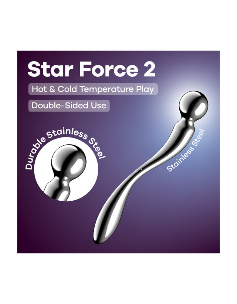Gode en acier inoxydable Star Force 2 - Satisfyer