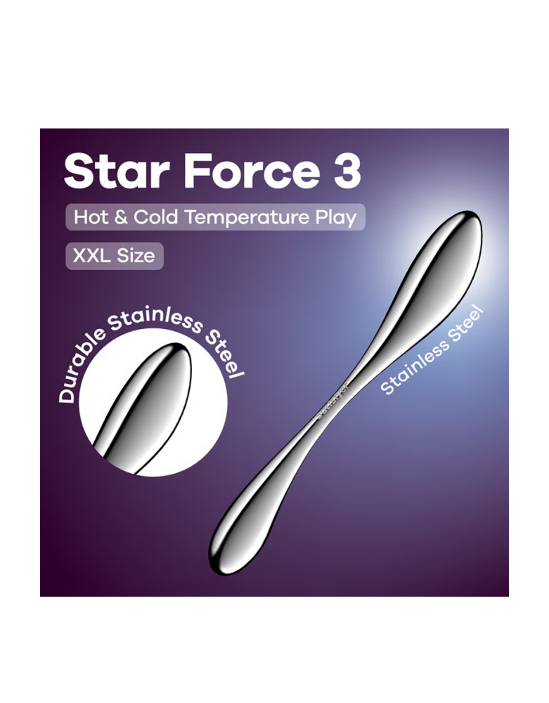 Gode en acier inoxydable Star Force 3 - Satisfyer