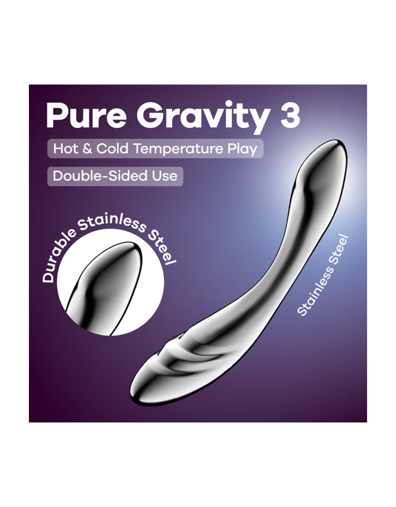 Gode en acier inoxydable Pure Gravity 3 - Satisfyer