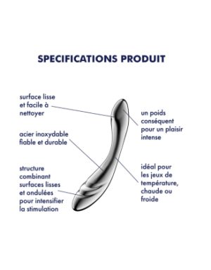 Gode en acier inoxydable Pure Gravity 3 - Satisfyer