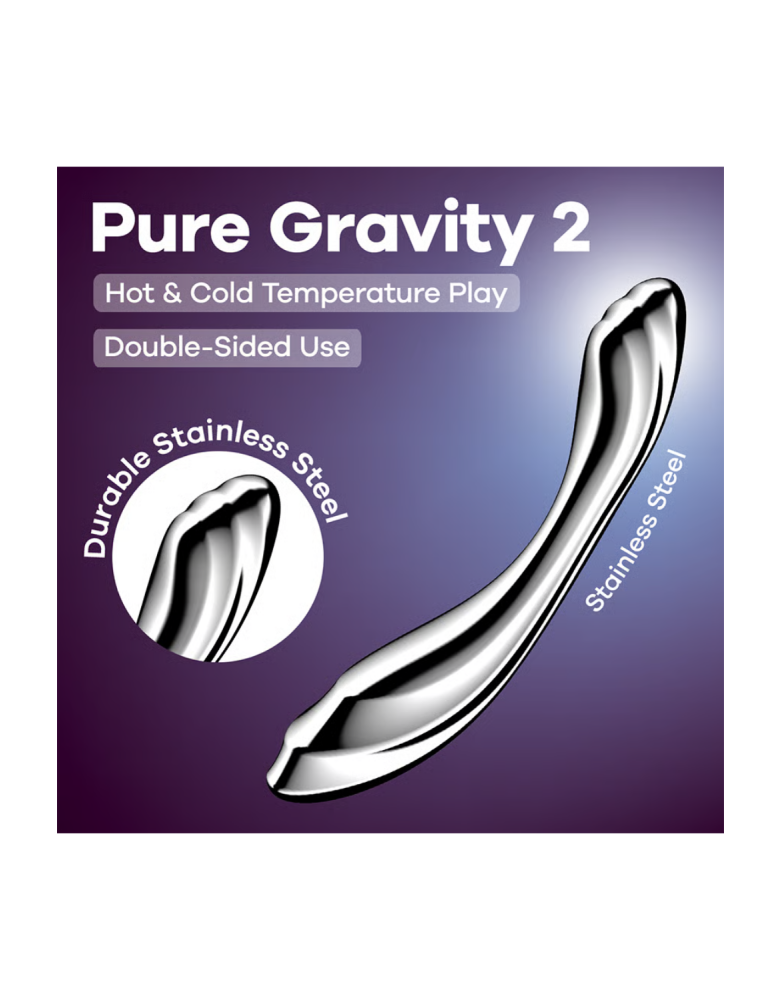 Gode en acier inoxydable Pure Gravity 2 - Satisfyer