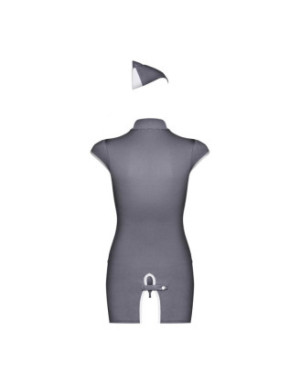Stewardess Costume 3 pcs - Gris