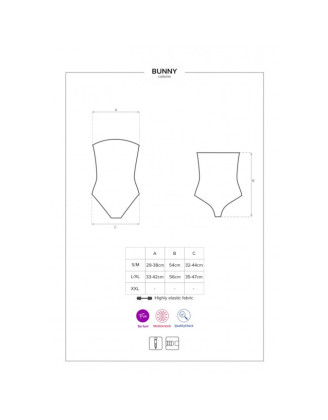 Bunny Costume 4 pcs - Noir