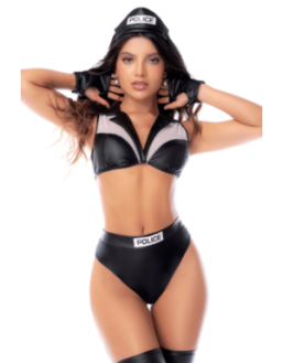 Déguisement policière noir avec accessoires – Mapalé