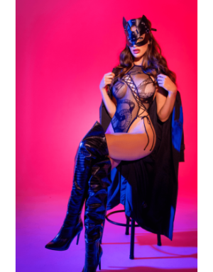 Body résille motif serpent à encolure licou - Mapalé