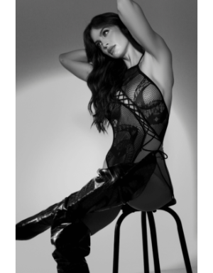 Body résille motif serpent à encolure licou - Mapalé