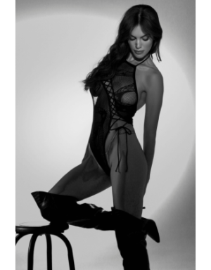 Body résille motif serpent à encolure licou - Mapalé