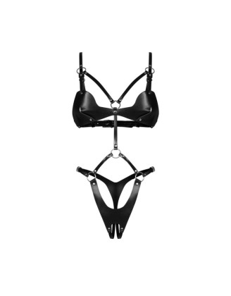 Dame controle body ouvert - Noir