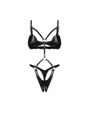 Dame controle body ouvert - Noir