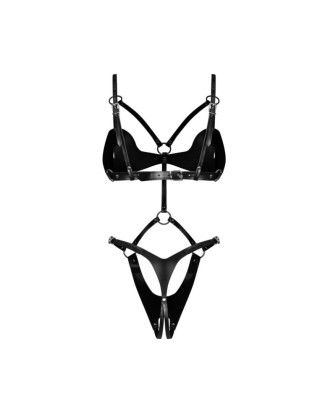 Dame controle body ouvert - Noir