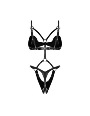 Dame controle body ouvert - Noir