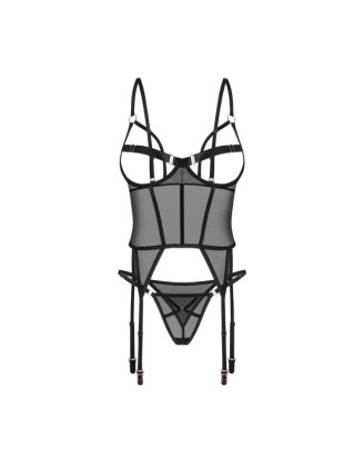 Euridia corset et string - Noirs