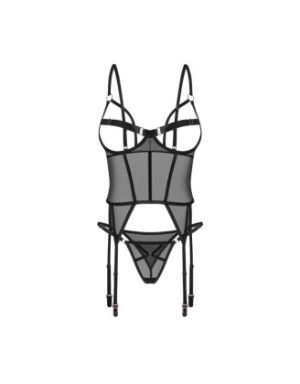Euridia corset et string - Noirs
