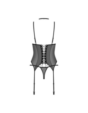 Donarella corset et string - Noir NP