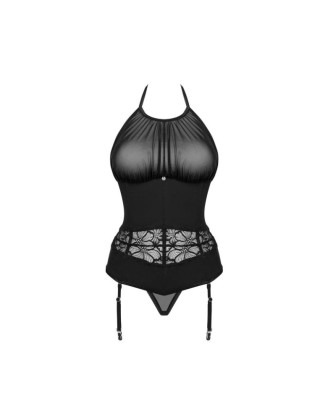 Serafia guêpière et string - Noir