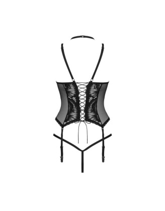 Alessya Corset et string noir