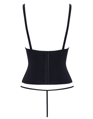 Corset taille noir Cottelli PARTY – Corset à armatures avec sangles décoratives et mini string