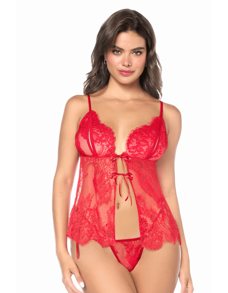 Babydoll Mapalé espiègle avec string à nouer 