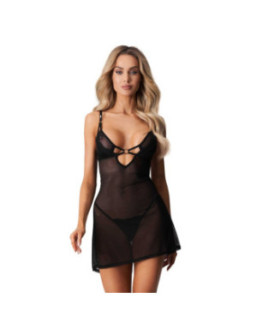 Alliane nuisette et string - Noirs