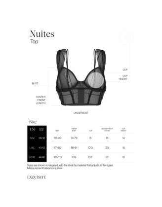 Nuites top - Noir