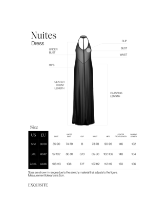 Nuites robe longue - Noire