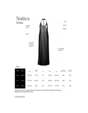Nuites robe longue - Noire
